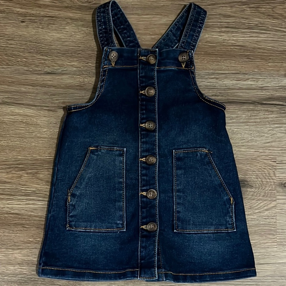 Wonder Nation Dark Blue Kids Overall Dress- NWOT